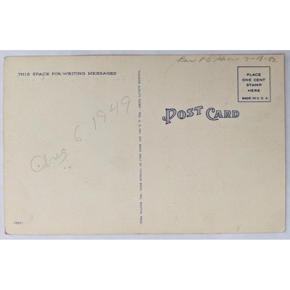 Greetings From Misquamicut RI Rhode Island‎ Ocean Swells Vintage Linen Postcard